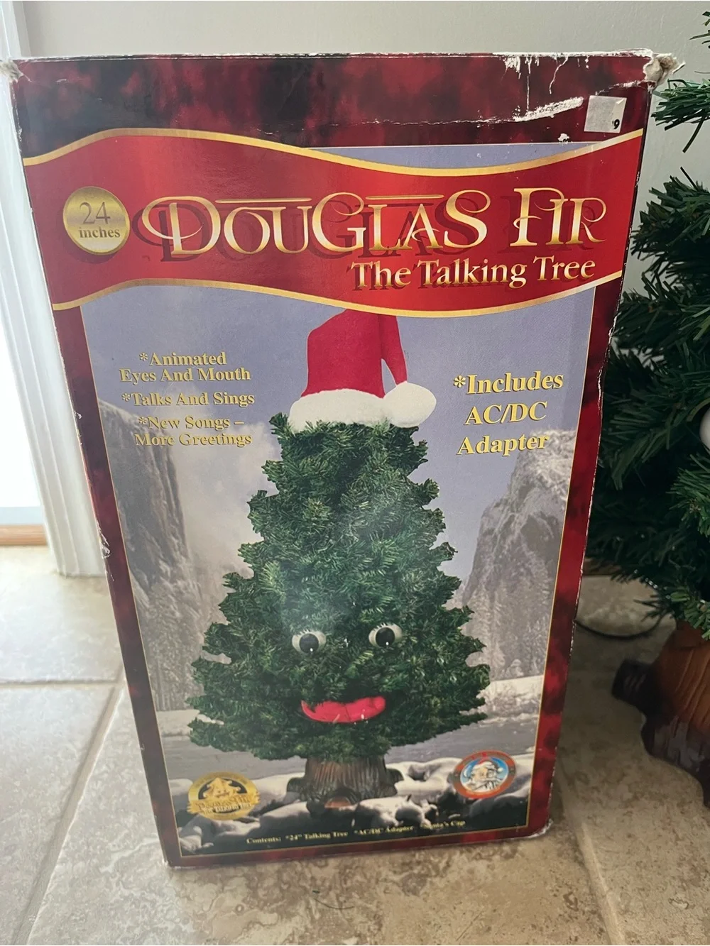 Gemmy Douglas Fir Talking Tree Sings Light Up Xmas 1997 Christmas TESTED- READ